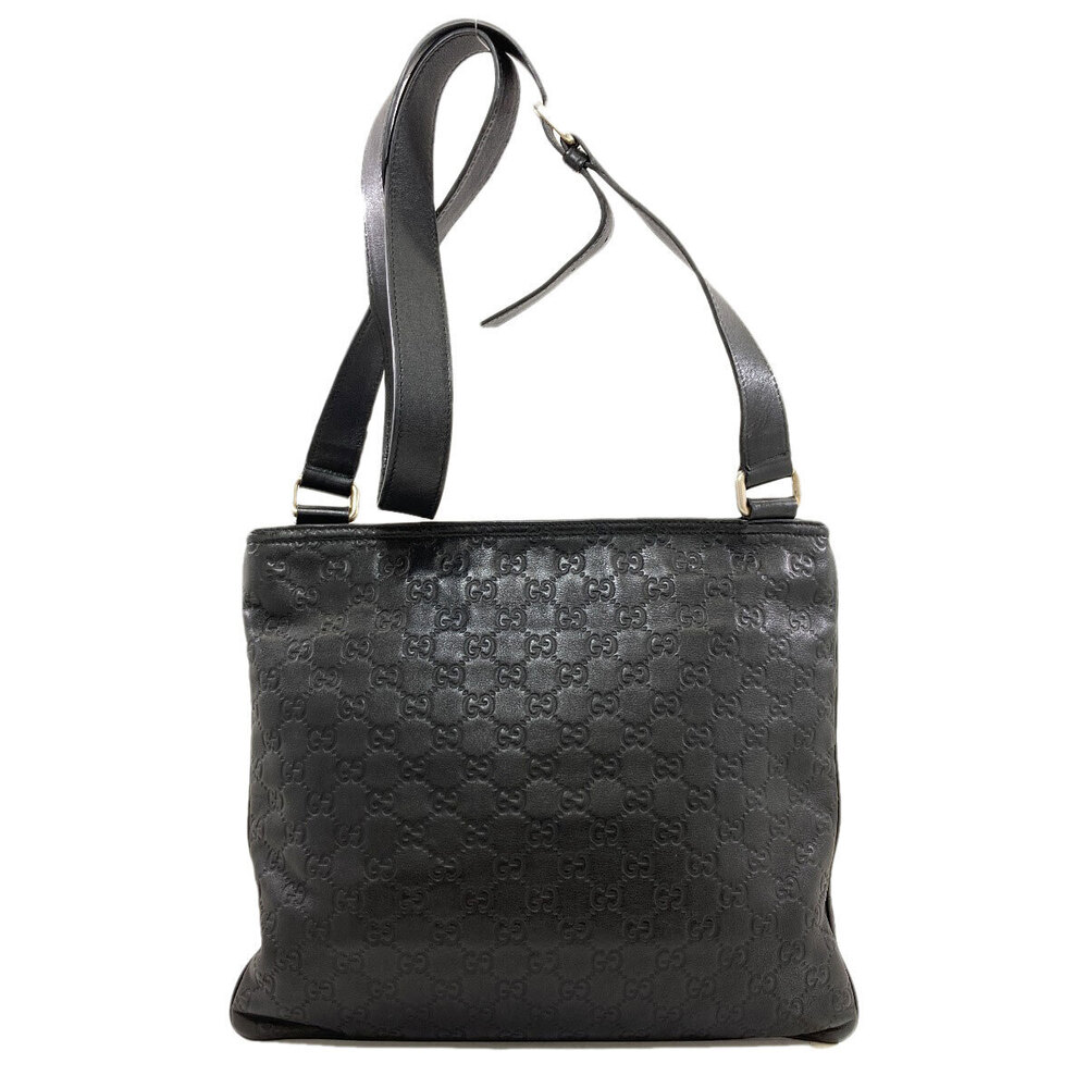 Gucci Leather GG Signature Bag ssima Shoulder Black